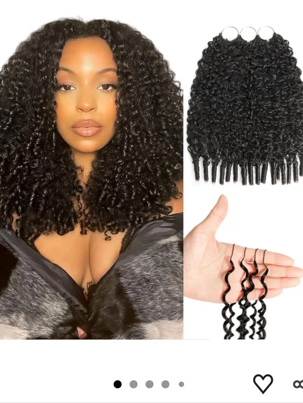 Burmese Curly Crochet Human Hair 18IN 180g Miracle Knots